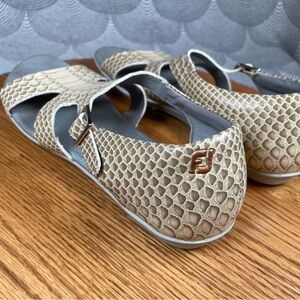 FootJoy Naples Collection Snakeskin Patterned Spikeless Golf Sandals